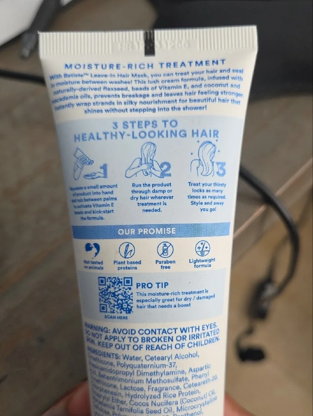 Blue Floral Leave-In Hair Mask for  Strengthening Treatment